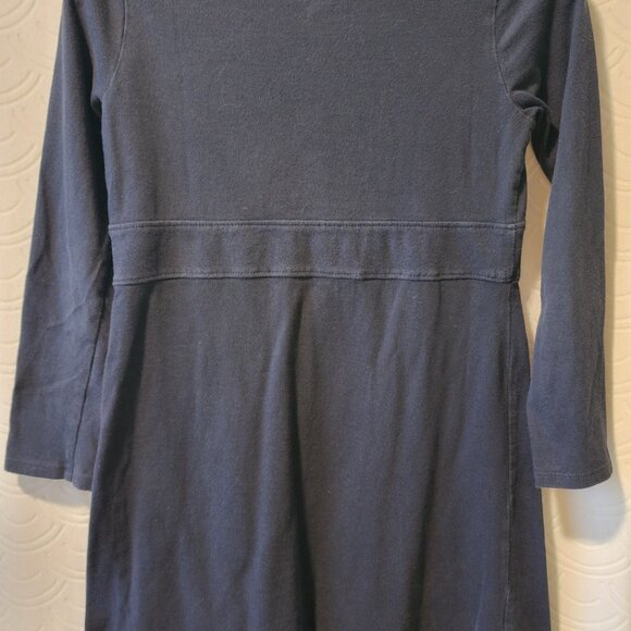 Tea Collection Girls Size 8 Navy Long Sleeve Dress Tunic Pink Floral Print - Picture 3 of 4